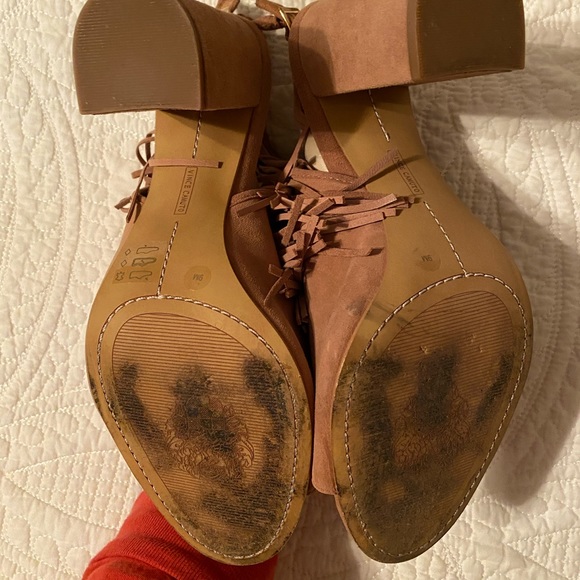 Vince Camuto fringe block heel sandals - Picture 5 of 5